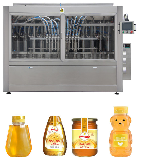 ខ្សែម៉ាស៊ីនទឹកផ្លែឈើ Servo Piston ដោយស្វ័យប្រវត្តិទឹកសុទ្ធយៈសាពូនមីខាប់ខ្ពស់បំពេញម៉ាស៊ីនដាក់ស្លាកផ្លាកផ្លាក